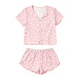 thumbnail image 3 of MVRLSH Lounge Pajama Sets for Women Cotton Linen Long Sleeve Pant Loose Two Piece Daily Night wear Suit Summer Soft Comfortable Top Pink - M, 3 of 5