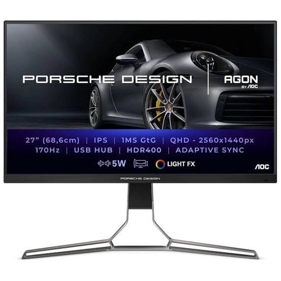 Restored AOC Agon Pro Porsche PD27S 27" Widescreen IPS LED Black Multimedia Monitor (Refurbished)