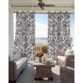 thumbnail image 4 of Spring Flowers Blackout Curtains 84 Inches Long for Bedroom, Farmhouse Purple Pastoral Floral Leaf Thermal Insulated Room Darkening Black Out Window Curtain Panels Grommet Drapes for Living Room, 4 of 8