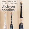 thumbnail image 4 of Philips Sonicare Premium All-In-One (A3) Replacement Toothbrush Heads, Hx9092/95, Smart Recognition, Black 2-Pk, 1 Count, 4 of 5