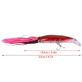 thumbnail image 4 of Se?uelos de Pesca Ecomeon Calamar Pulpo Agua Salada Crankbaits Rojo, 4 of 6