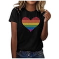 thumbnail image 1 of T-Shirt à Manches Courtes Imprimé Col Rond Mode Décontractée pour Femmes pour Usage Quotidien, 1 of 4
