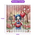 thumbnail image 5 of Happy Valentine’s Day Adorable Boston Terrier Puppy Holding Heart Balloon Shower Curtain Gentleman Dog Lover Gifts Waterproof Bathroom Bathtub Curtain - 00030, 5 of 5