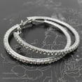 thumbnail image 7 of SmartBy 1 Pair Women Fashion Punk Luxury Shiny Rhinestone Ear Hoop Dangle Earrings, 7 of 7