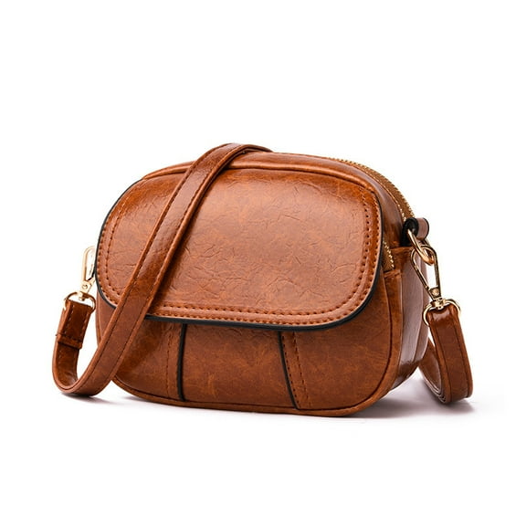 TAZAG three-layer small bag for women 2025 new fashionable and versatile one-shoulder crossbody small round bag soft leather women's bag