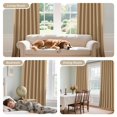 thumbnail image 2 of Cortinas Joydeco de lino opaco, 132 x 305 cm, color beige, 2 paneles, 2 of 9