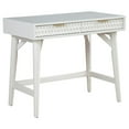 thumbnail image 2 of Home Square 2-Piece Set with Full Panel Bed & Mini Wood Desk in White, 2 of 12