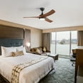 thumbnail image 4 of Sofucor 52 Inch Ceiling Fans with Lights Remote Control, Outdoor Ceiling Fan with Light Airflow 6000CFM 3 CCT Dimmable 3-Timer ABS 3 Black Blades, 4 of 13