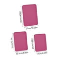 thumbnail image 3 of Btomtd 3 Size Rectangular Serving Trays Set for Household Tea Cups and Dinner Snacks with Multi Functional Tray Applications, Hot Pink, 3 of 6