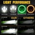 thumbnail image 4 of 2Pcs 7 inch Car Motorcycle LED Headlight with DRL/Turn Signal/Low Beam/High Beam Red Angle Eyes, 4 of 8