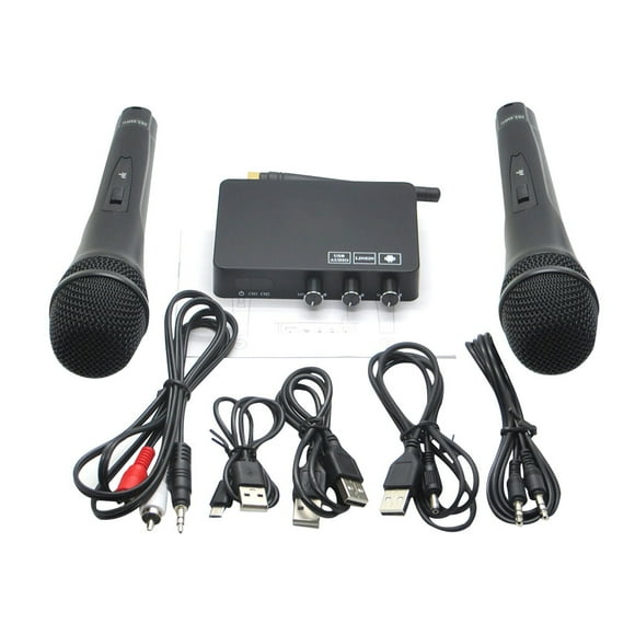Injueey Mini sistema inalámbrico de canto familiar K2, reproductor de máquina de canto portátil, tarjeta de sonido de Audio Digital USB, Cables de audio/vídeo
