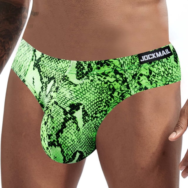 HKEJIAOI Boxeurs pour Hommes Mode Décontractée Imprimés Léopard Soyeux Tentation String Bikini sous-Vêtements Pantalons, Offres Liquidation