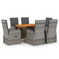 thumbnail image 1 of vidaXL 7 Piece Garden Dining Set Grey, 1 of 5