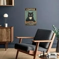 thumbnail image 5 of Bold Coffee Because Murder Is Wrong Black Cat Tin Sign – 8x12 Inch Metal Wall Art for Alternative Home Decor, Cafe, or Office – Gift for Indie Cat Lovers, 5 of 8