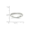 thumbnail image 5 of 10K White Gold Ring Band Wedding Milgrain Standard Half Round, 5 of 5