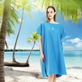 thumbnail image 5 of Microfiber Surf Poncho Changing Robe Wetsuit Soft for Swim Medium Blue, 5 of 6