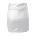 thumbnail image 3 of Vedolay Fringe Skirt Women's Plus Size Elastic Waist Drawstring Side Long Cargo Skirt with Pocket,White XXL, 3 of 4