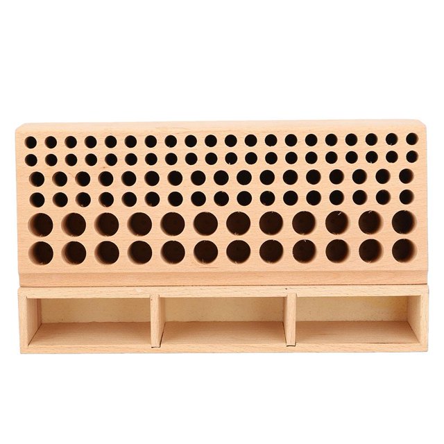 Herwey Wood Rack, 100 Holes Storage Rack Leather Craft Tool Holder Box Hand Work Holder Stand Organizer <br>,Leather Craft Tool Box