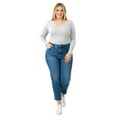 thumbnail image 2 of Emmalise 5-Pack Women’s Long Sleeve Plus Size V-Neck Shirts-Modern Mix-3X, 2 of 4