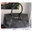 thumbnail image 4 of Denim Shoulder Bag European And American Fashion Simple Large Capacity PU Casual Crossbody Tote Bag Handbag For Women, 4 of 5