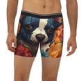 thumbnail image 2 of Salouo Cute Colorful Flower French Bulldog Pattern Men's Boxer Briefs, Soft & Breathable Underwear Elastic Waistband Briefs for Men,1-Pack, 2 of 7
