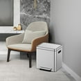 thumbnail image 5 of 8 Gallon (15L+15L) Stainless Steel Dual Trash & Recycle Bin with Foot Pedal, Soft-Close Lid, and Removable Inner Buckets for Kitchen, Living Room, or Office, 5 of 7
