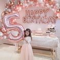 thumbnail image 3 of Cooary 127 Pcs Balloons Different Sizes 5/10/12/18 Inch Dusty Rose Gold White Confetti Balloons As Happy Birthday Wedding Graduation Garland Arch Kit Princess Ballon Party Supplies Decorations, 3 of 7