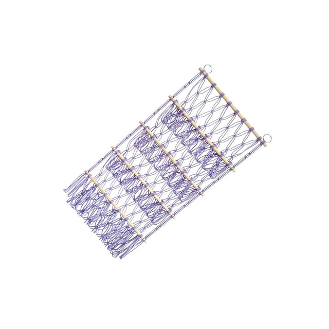 Wweixi Wall Hanging Organizer Plush Toy Storage Multicolor Hammock Stuffed Animal Net Ball Toy Violet 105x52cm