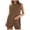 Brown, variant on Short Sets for Women Ribbed Knit Stretchy Sleeveless Crewneck Tank Top and Shorts 2 Piece Matching Set Womens Lounge Set