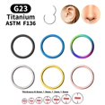 thumbnail image 2 of G23 Titanium Gold Color Small Circle Nose Rings Men Women Ear Clips Hoop Tragus Cartilage Piercing Body Jewelry Sexy Lip Ring, 2 of 5