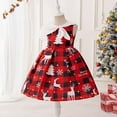 thumbnail image 4 of PMVFHDE Robes pour Filles Robe de Noël pour Enfants Fête Danse Robe de Concours de Noël Rouge, 2-3 Ans, 4 of 8