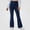 Navy, variant on SGFCWSX Girls Flare Leggings Stretch Comfortable Casual Everyday Pull On Solid Knit Kids Pants Gray Size 9