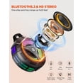 thumbnail image 2 of Ortiza Bluetooth Shower Speaker, Portable Bluetooth 5.3 Speaker, IPX7 Waterproof, RGB Ambient Lighting, with Strong Suction Cup, Mini Stereo Sound, Ideal for Bathroom, Party, Travel, Beach, 2 of 7