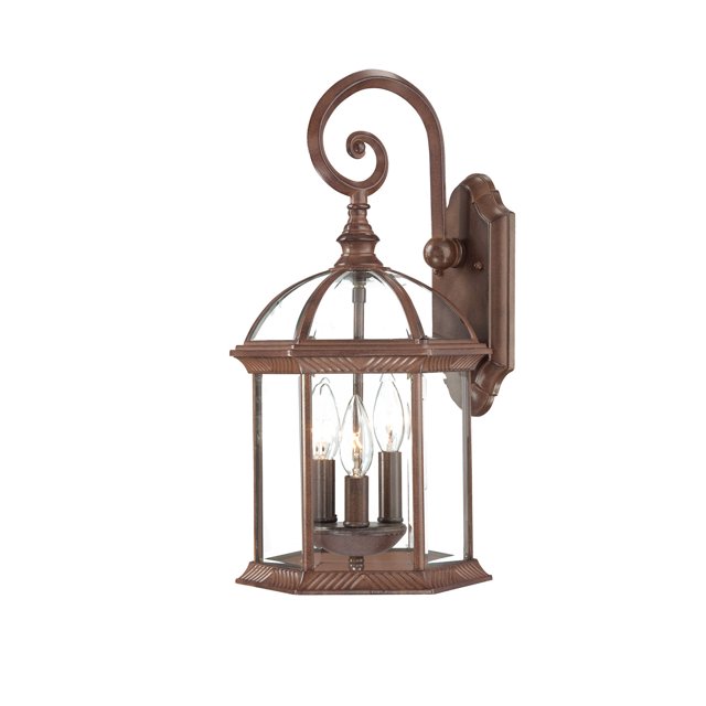 Acclaim 5273BW Dover Collection 3-Light Wall Mount Outdoor Light Fixture, Burled Walnut