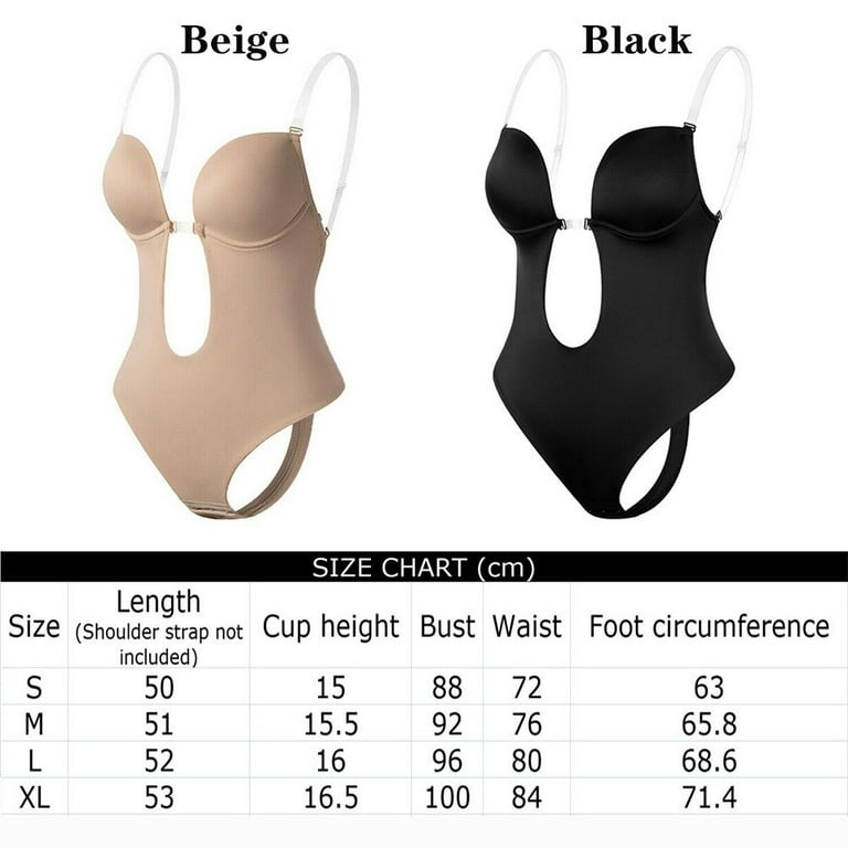 Plunge Backless Underwear Backless Dress Invisible Push Up Bra Full Body  Shaper 