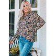 thumbnail image 2 of ABPHQTO Tops de manga larga de leopardo con cuello en V cruzado de leopardo para mujer, 2 of 5