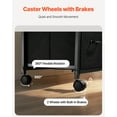 thumbnail image 6 of VEVOR Metal File Cabinet, Mobile Filing Cabinet with 3 Fabric Drawers and 2 Open Shelves, Wooden Vertical Filing Storage Cabinets with Wheels for Letter, A4, Legal Size File, Easy Assembly, Black, 6 of 9