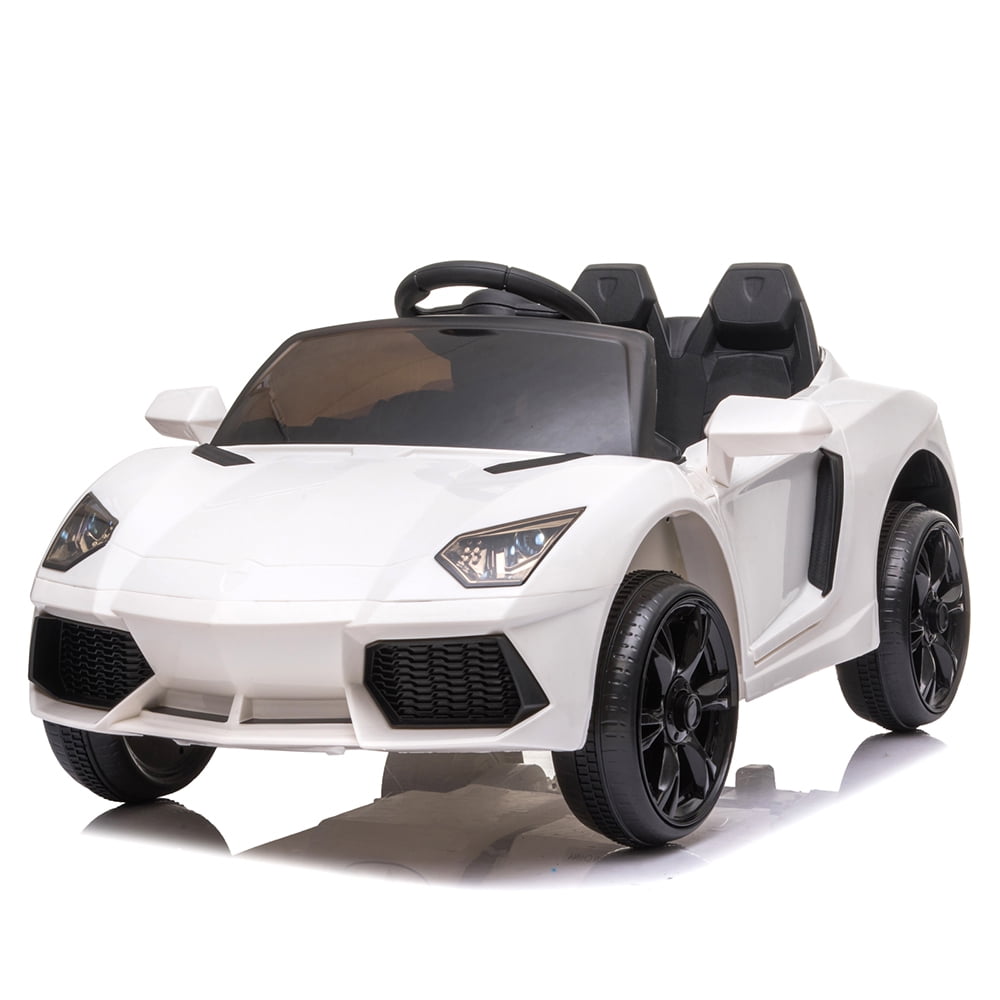Kepooman Ride On Car Rechargeable Toy Vehicle, 12V Battery Powered Electric Ride On Car w/ 2.4 GHZ Parental Remote Control, LED Lights, White Kepooman Ride On Car Rechargeable Toy Vehicle, 12V Battery Powered Electric Ride On Car w/ 2.4 GHZ Parental Remote Control, LED Lights, White