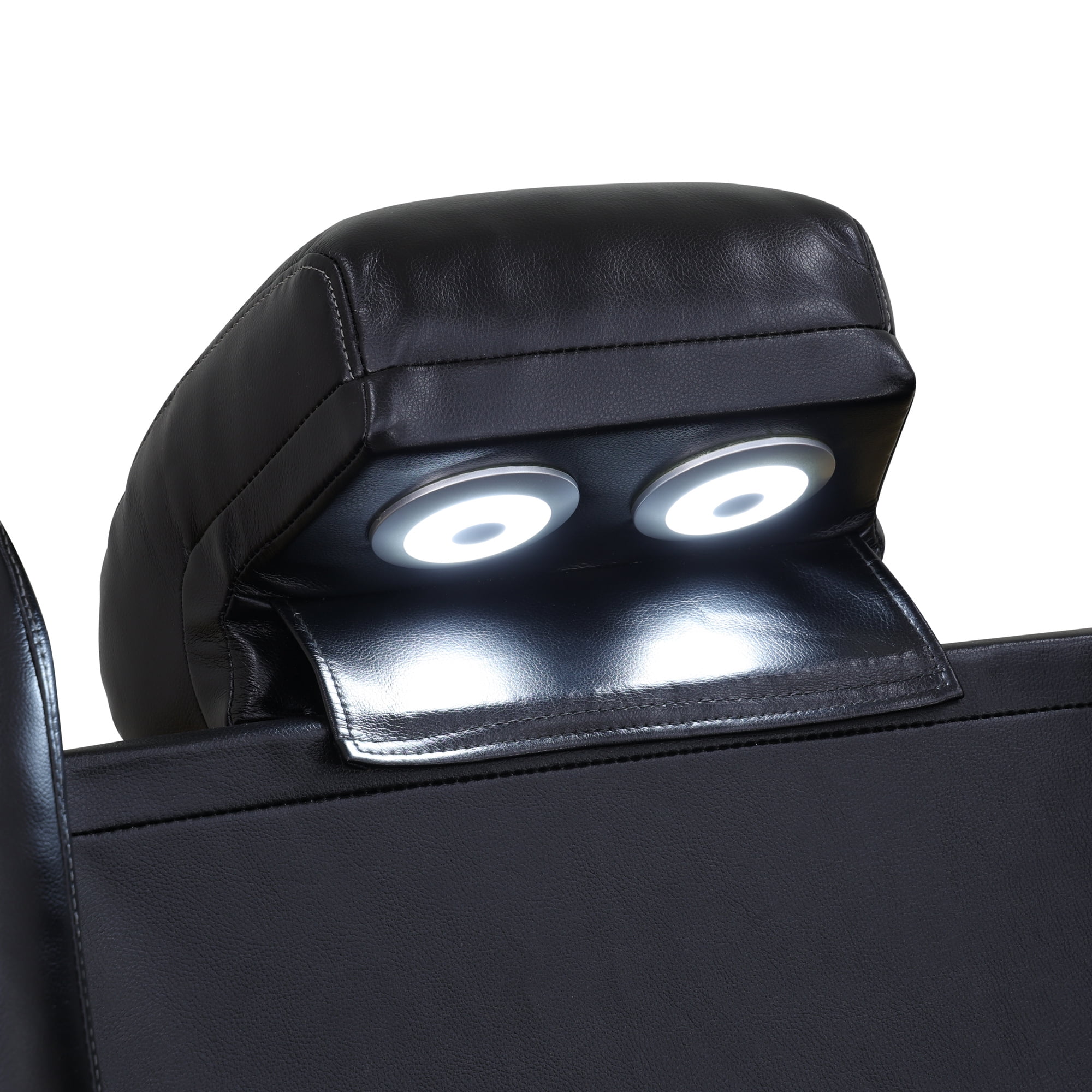 Aukfa 3-Piece Power Recliner Sofa Set 6 Seat Sectional Couch with LED Light, Cup Holders&Storage Console, Black
