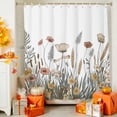 thumbnail image 4 of Shower Curtain 72"W x 84"L Fall Daisy Fern Plants Fabric Shower Curtains Set with Hooks Water Repellent Bathroom Curtains Machine Washable Bathroom Accessories, 4 of 6