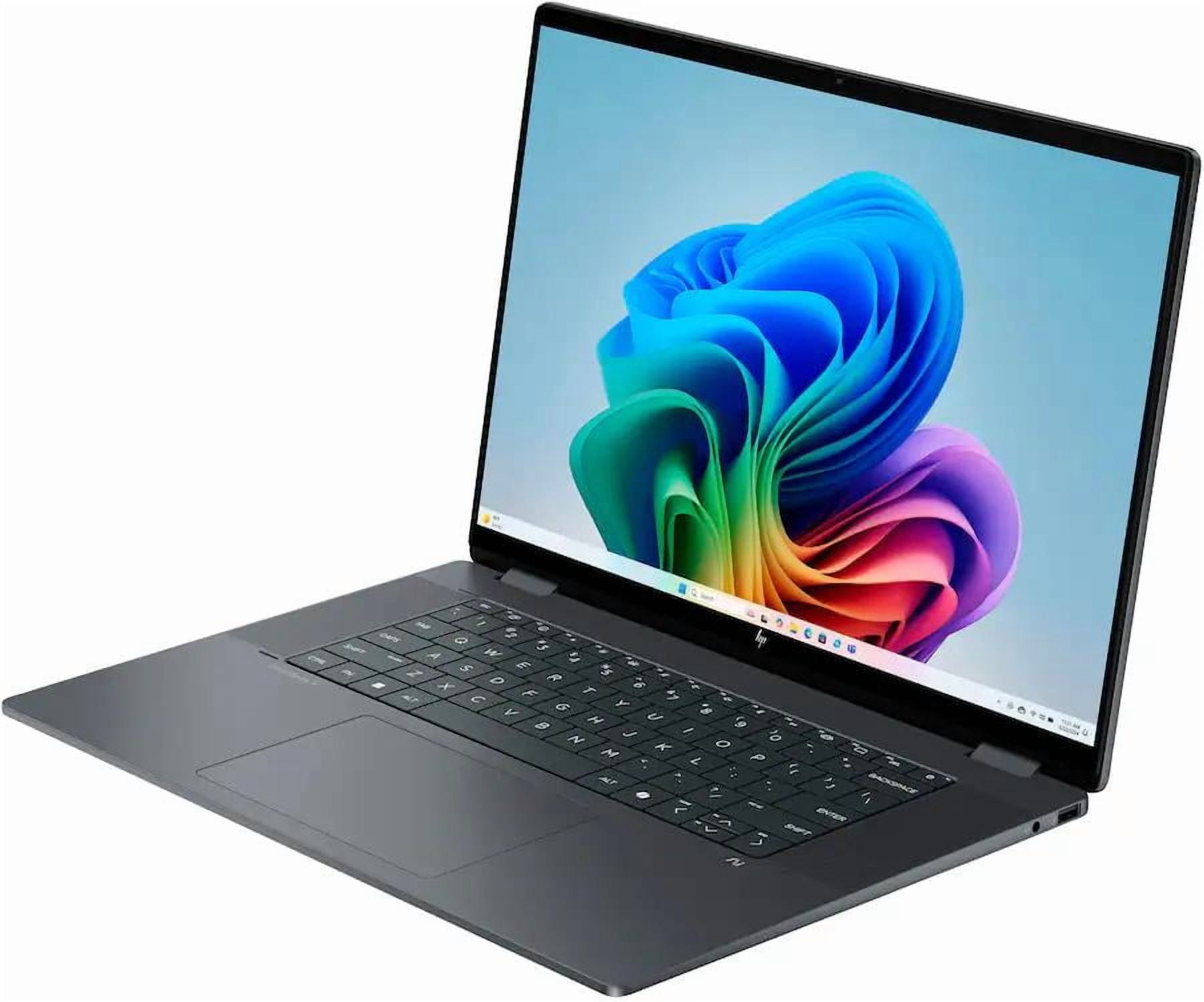 HP - OmniBook X Flip 2-in-1 - Copilot+ PC - 16" 2K Touch-Screen Laptop - Intel Core Ultra 7 - 16GB Memory - 1TB SSD - Eclipse Gray
