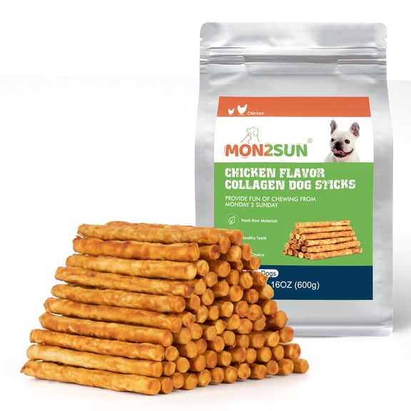 MON2SUN Chicken Collagen Sticks Small Dog Treats, 21.16 oz (75 Count)