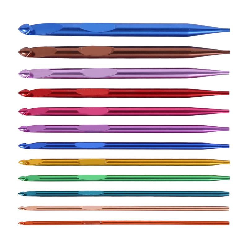 12Pcs Detachable Tunisian Crochet Hook with Cable Interchangeable Aluminum Knitting Needle for Yarn Craft Project
