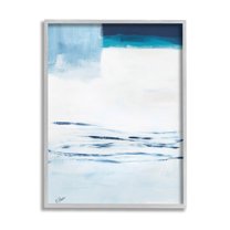 Stupell Industries Abstract Layered Winter Landscape Painting Gray Framed Art Print Wall Art, Design by Bronwyn Baker