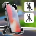 thumbnail image 1 of Universal Motorcycle Bike Phone Mount - 360° Rotatable Handlebar Bracket for 4.7-7.2 Inch Phones, One-Hand Locking for Safe Navigation & Riding, 1 of 9