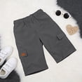 thumbnail image 5 of FAOWME Kids Boys Girls Cargo Shorts Elastic Waist Solid Color Comfortable Lightweight Shorts With Pockets For Casual Daily Wear,Grey,9-10 Years, 5 of 8