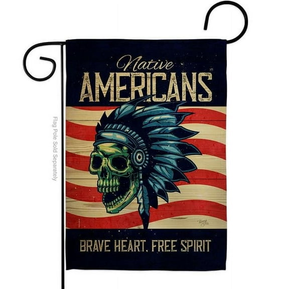 Breeze Decor G158635-BO Native Heart Country Living 13 x 18.5 in. Double-Sided Decorative Vertical Garden Flags for House Decoration Banner Yard Gift