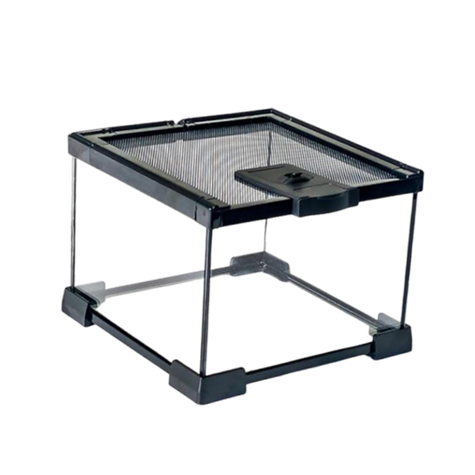 Terrarium Reptile Enclosure Glass Hatching Container Portable Transparent Ventilated for Hermit Crab and Snail Care