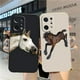 thumbnail image 2 of Case For OPPO FIND X6 X3 REALME X7 X50 RENO 2 4Z 4 6 Lite 5Z 5F 4G 5G PRO Liquid Silicone Case Galloping Horses, 2 of 5