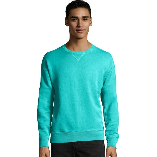 Hanes Mens Big ComfortWash Garment Dyed Fleece Sweatshirt, 3XL, Mint